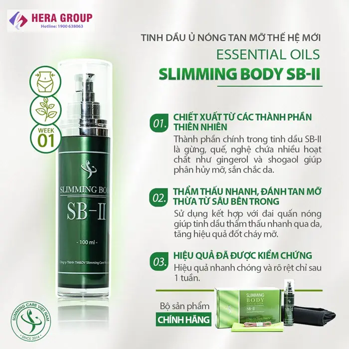 Tinh dầu giảm mỡ Slimming Body SB-II