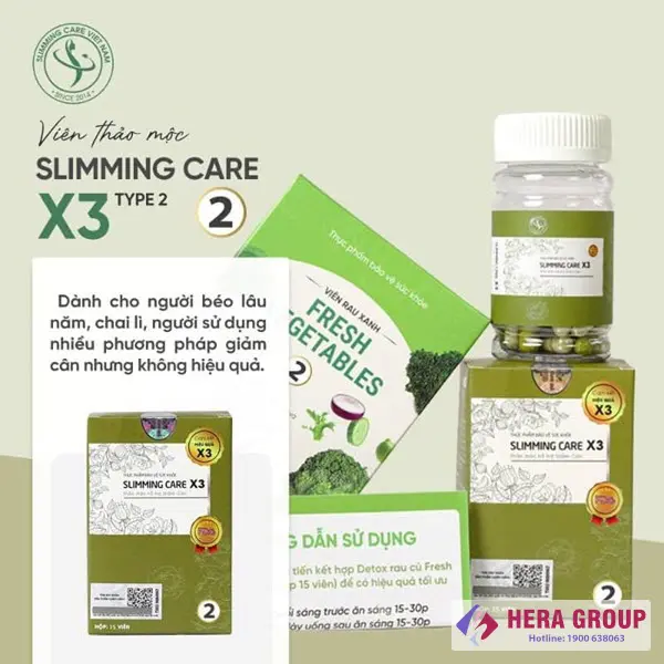 Viên thảo mộc giảm cân Slimming Care X3 type 2