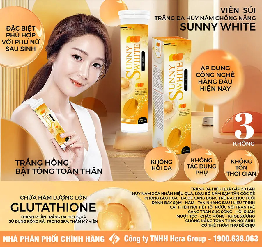 viên sủi trắng da sunny white myphamhera.com