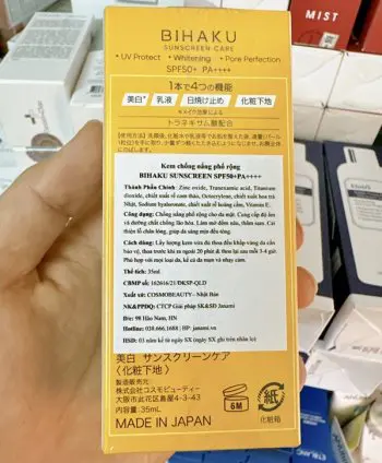 Kem chống nắng Bihaku Sunscreen 50+ PA++++