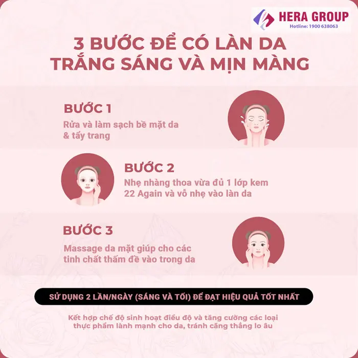 Cách sử dụng Kem dưỡng da 22 Again