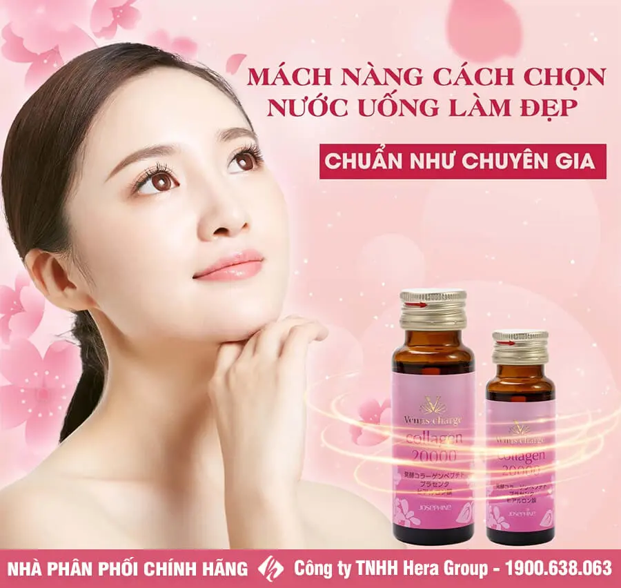 công dụng nước uống collagen venus charge 20.000mg myphamhera.com