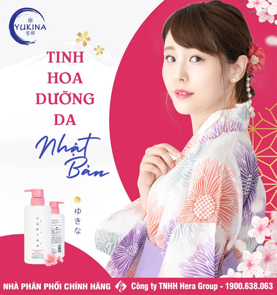 công dụng Sữa tắm trắng da Yukina White Body Wash myphamhera.com