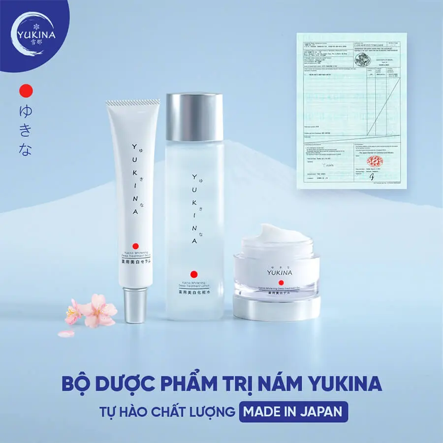 giấy chứng nhận bộ trị nám yukina myphamhera.com