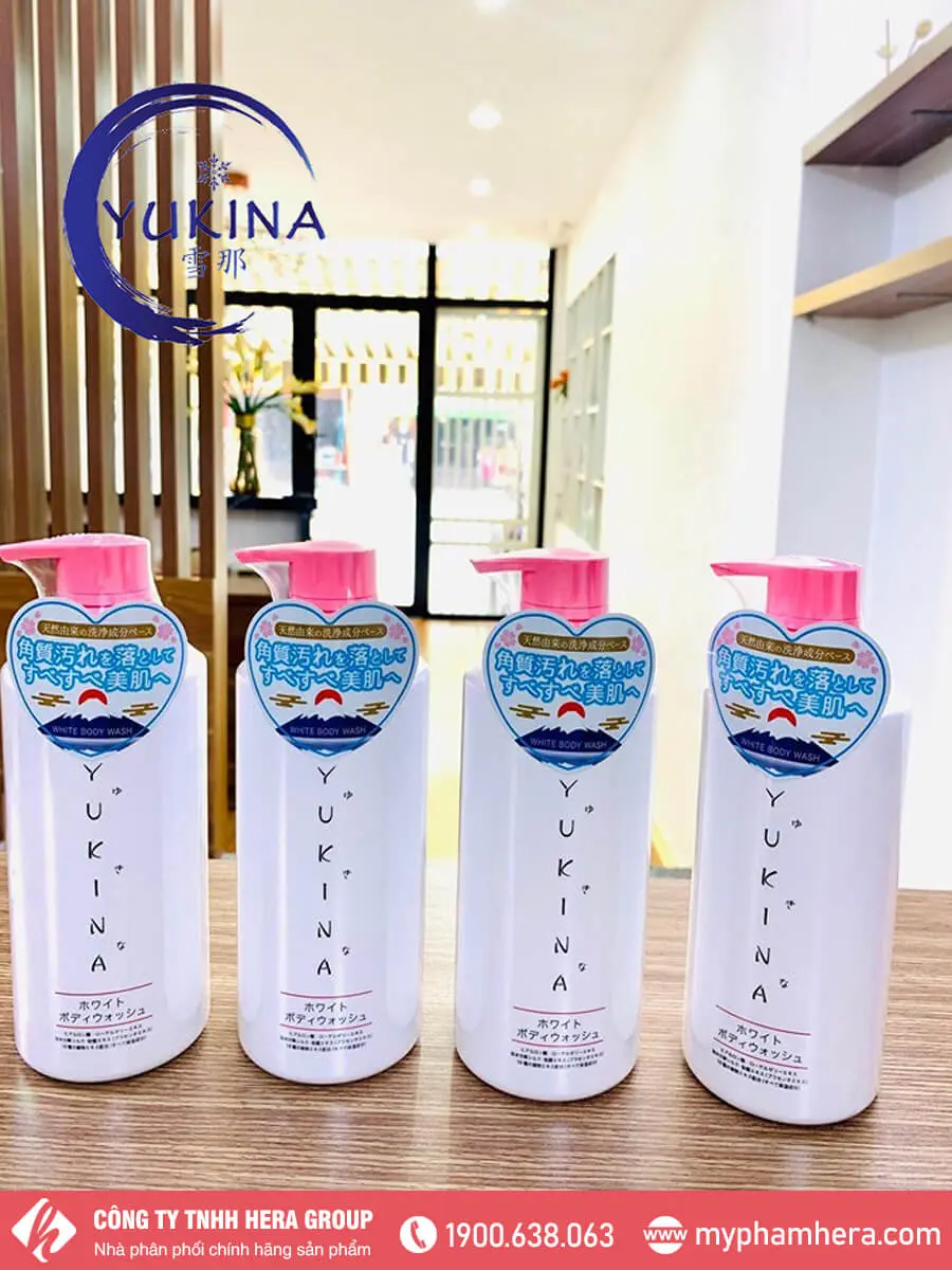 Sữa tắm trắng da Yukina White Body Wash chính hãng myphamhera.com