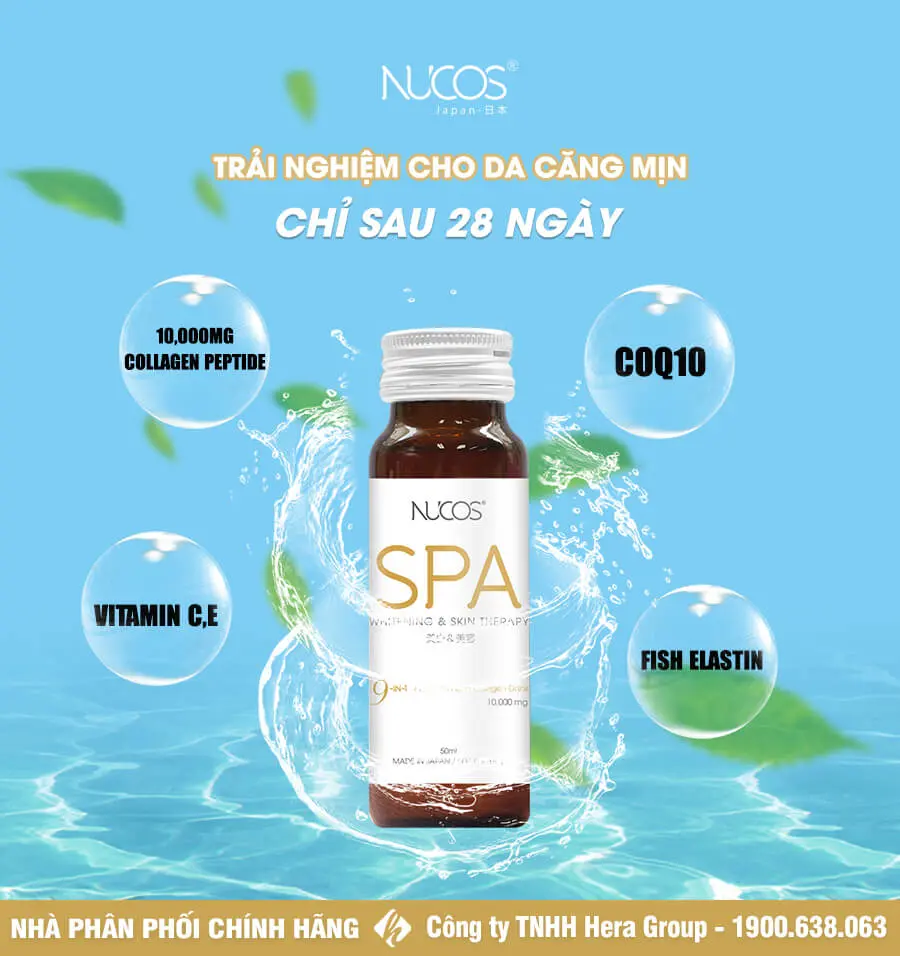 thành phần nước uống Collagen Nucos Spa 10.000mg myphamhera.com