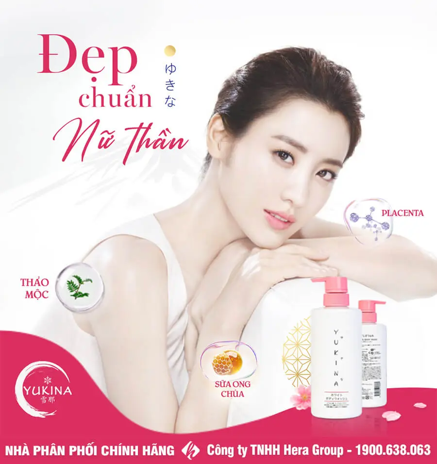 thành phần Sữa tắm trắng da Yukina White Body Wash myphamhera.com