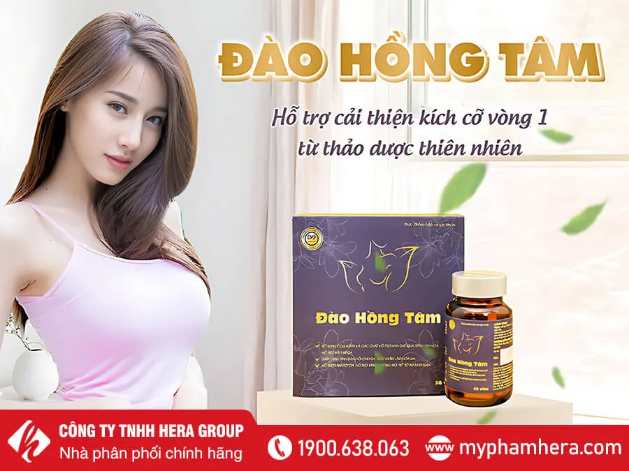 công dụng viên uống Đào Hồng Tâm chính hãng myphamhera.com