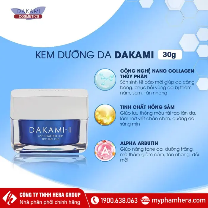 Kem dưỡng da Dakami II 30g