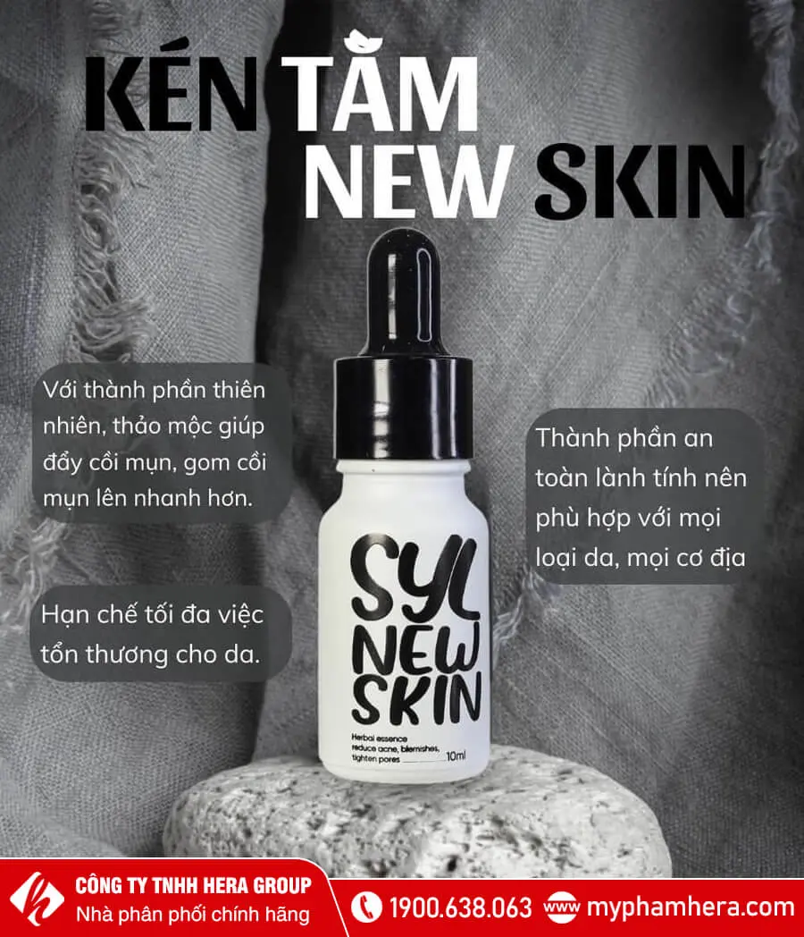 serum trị mụn kén tằm newskin mới myphamhera.com