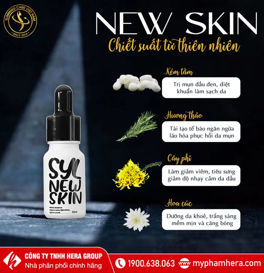 thành phần serum trị mụn kén tằm newskin mới myphamhera.com