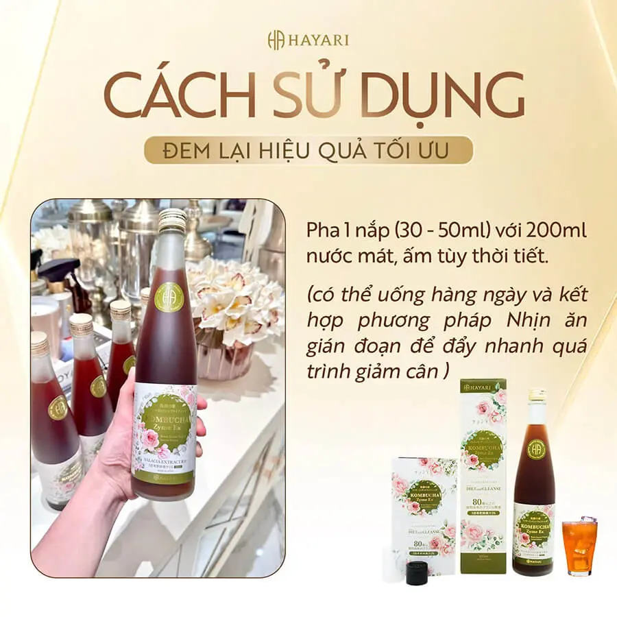 cách sử dụng men Detox Kombucha Zyme EX mẫu mới