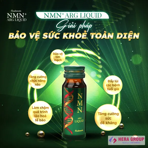 Công dụng nước uống NMN+ Arg Liquid Peauhonnete