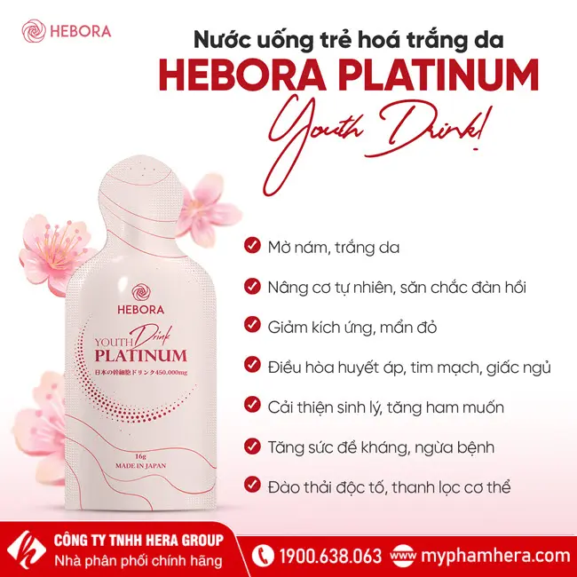 Công dụng Nước uống tế bào gốc Hebora Platinum Youth Drink