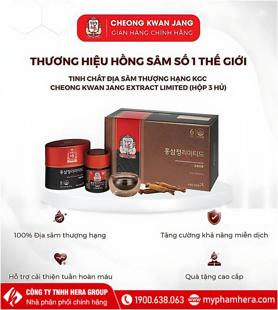 công dụng Tinh Chất Địa Sâm Thượng Hạng KGC Cheong Kwan Jang Extract Limited myphamhera.com