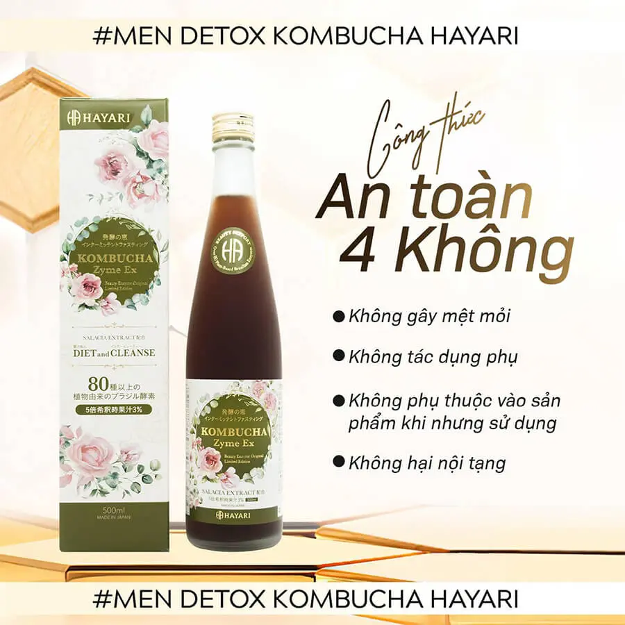 men ­Detox Kombucha Zyme EX mẫu mới có tốt không