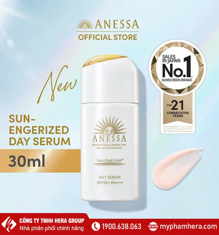 serum chống nắng dưỡng da nâng tông anessa day 30ml myphamhera.com