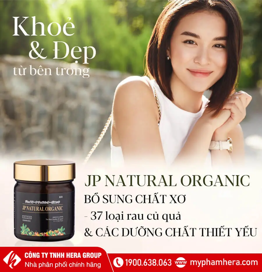 Viên uống JP Natural Organic bổ sung vitamin khoáng chất và chất xơ cho cơ thể 