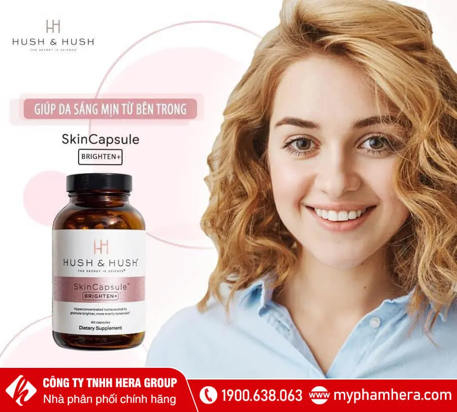 viên uống trắng da Hush & Hush Skincapsule Brighten+ myphamhera.com