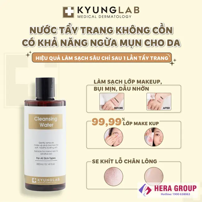 Công dụng Nước tẩy trang Kyung Lab Hàn Quốc