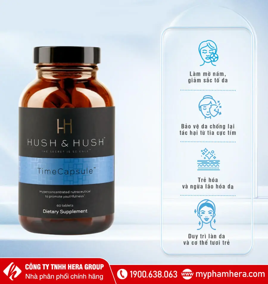 công dụng Viên uống ngăn ngừa lão hóa Hush & Hush – Time Capsule myphamhera.com