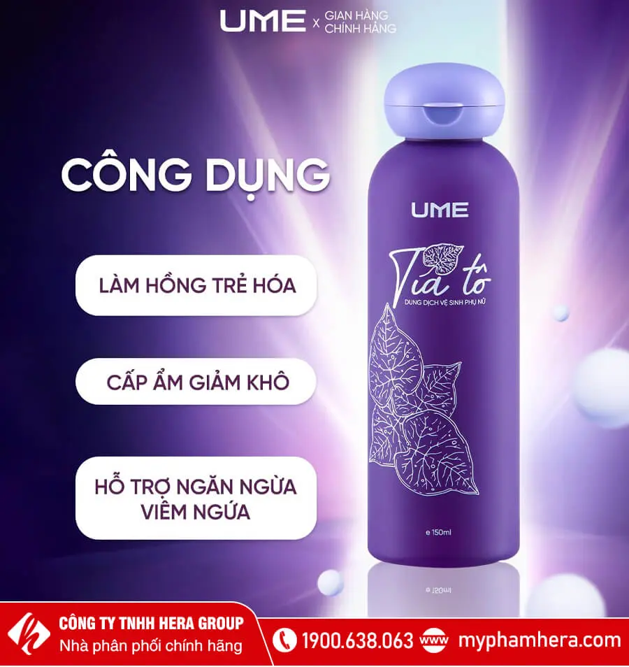 dung dịch vệ sinh phụ nữ tía tô ume