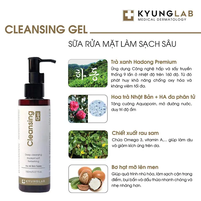 Thành phần Sữa rửa mặt Kyung Lab Cleasing Gel