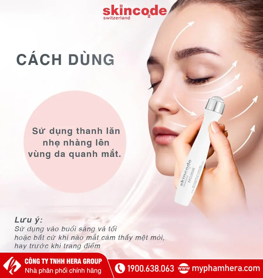 cách dùng bút nâng cơ trẻ hóa da vùng mắt skincode myphamhera.com