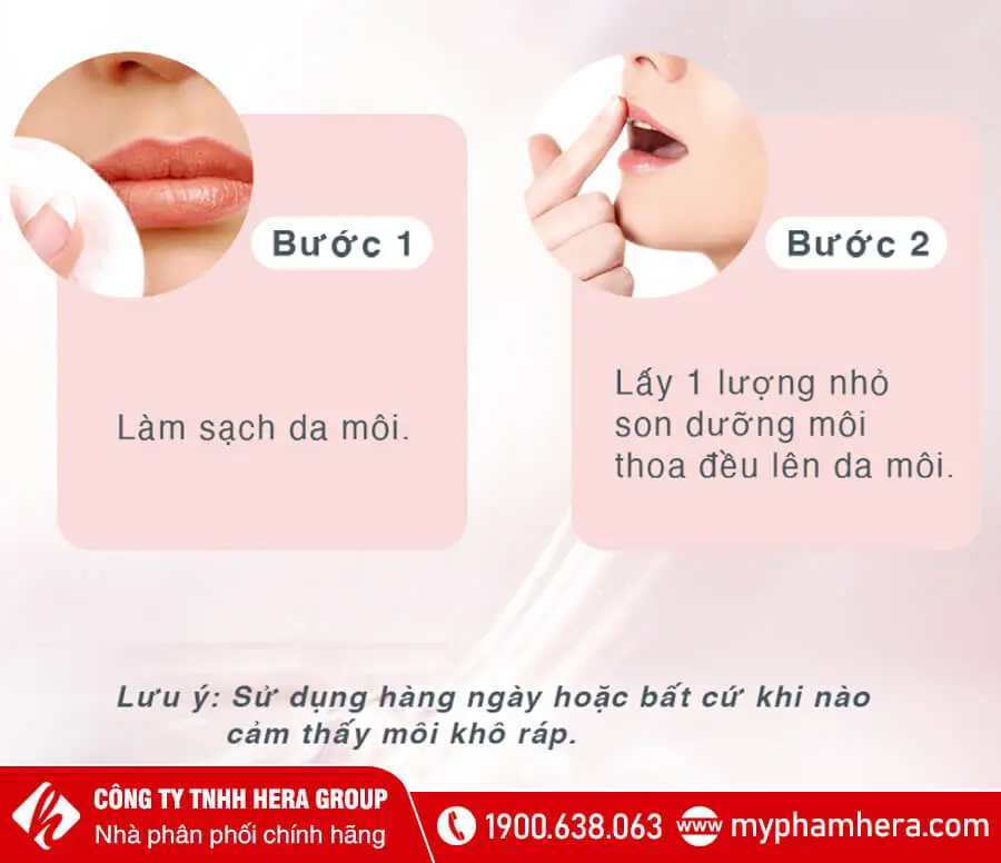 cách dùng son dưỡng phục hồi môi phun xăm thẩm mĩ skincode myphamhera.com