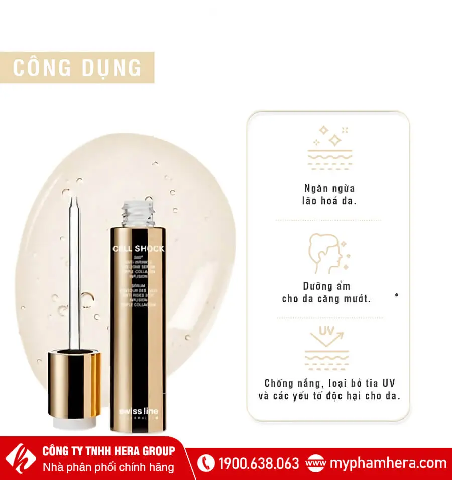 công dụng tinh chat collagen tươi xóa nếp nhăn swissline myphamhera.com