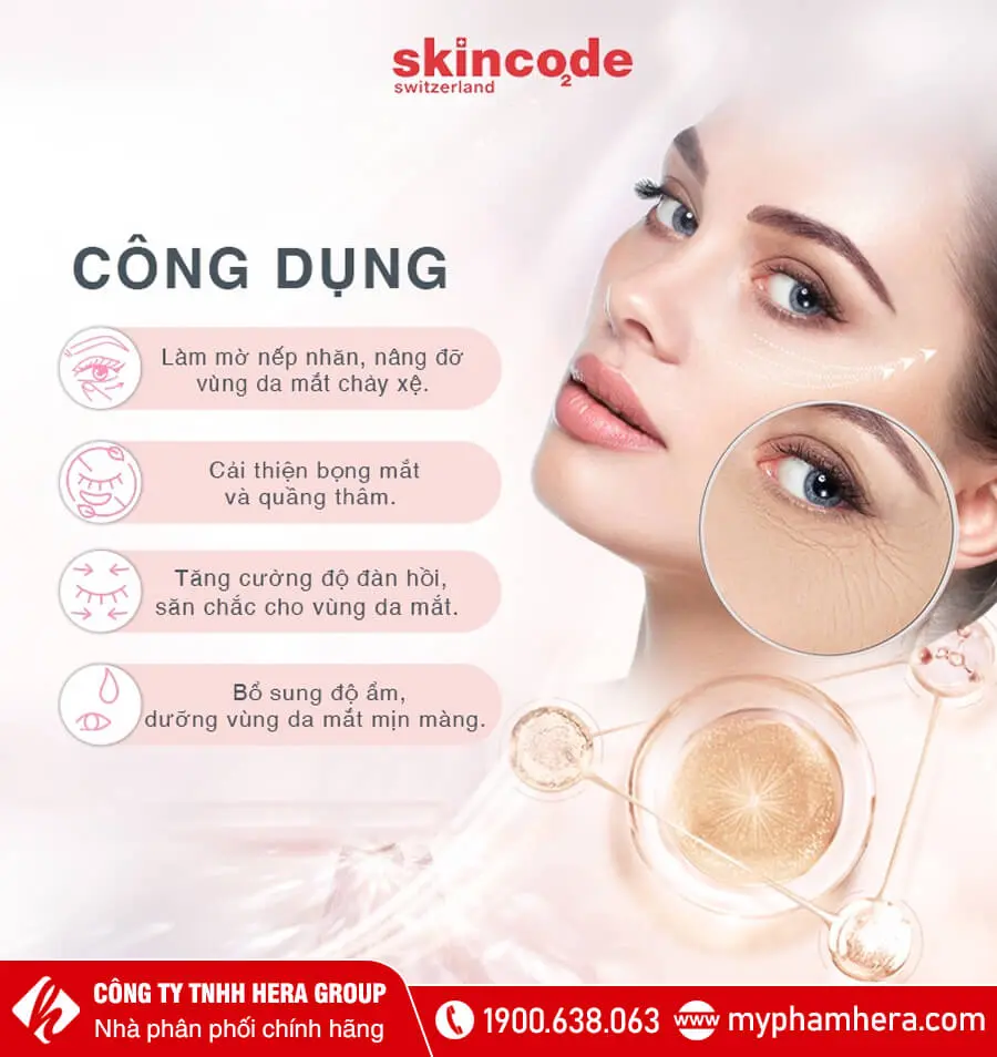 công dụng bút nâng cơ trẻ hóa da vùng mắt skincode myphamhera.com