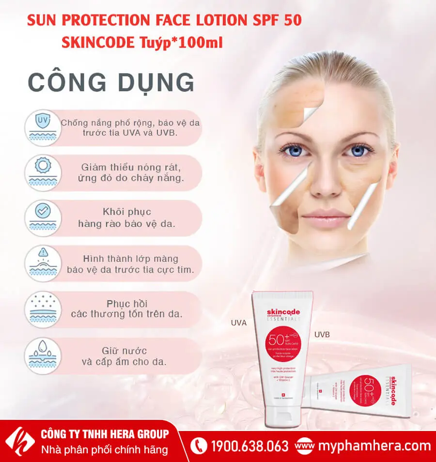 công dụng nhũ tương chống nắng nuôi dưỡng và bảo vệ da spf50 myphamhera.com