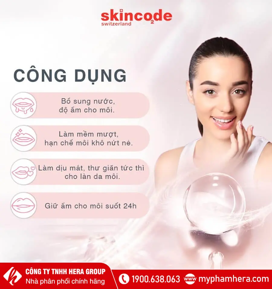 công dụng son dưỡng phục hồi môi phun xăm thẩm mĩ skincode myphamhera.com