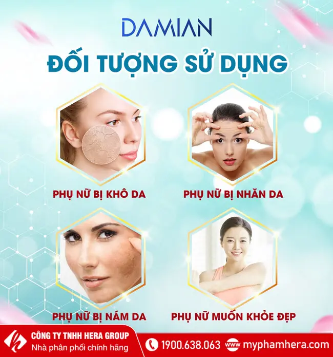 Đối tượng sử dụng viên uống trắng da Damian Dakami