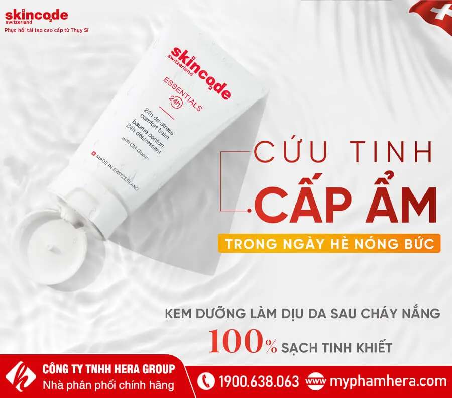 kem giảm stress tái tạo năng lượng nuôi dưỡng da 24h skincode myphamhera.com