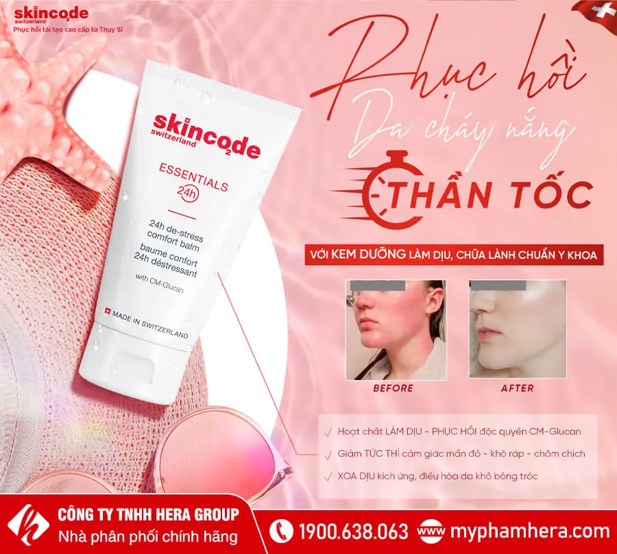 cách dùng kem giảm stress tái tạo năng lượng nuôi dưỡng da 24h skincode myphamhera.com