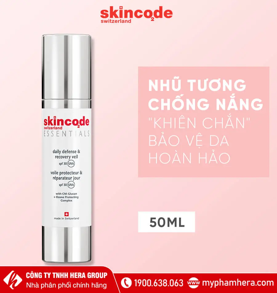 nhũ tương phục hồi bảo vệ da và chống nắng spf30 skincode myphamhera.com