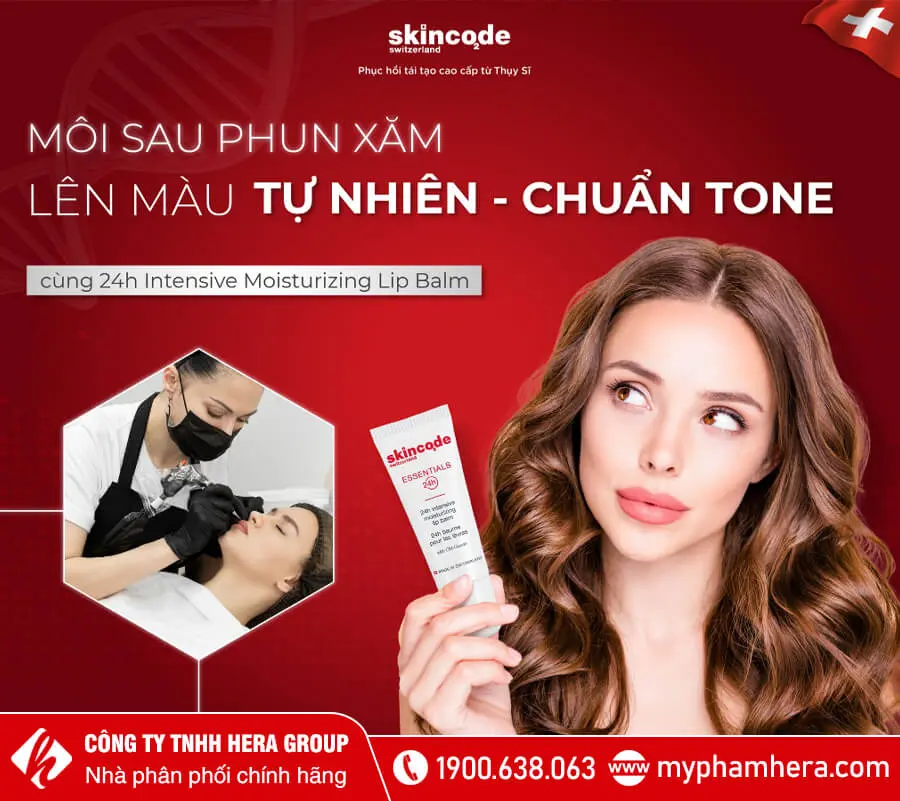 son dưỡng phục hồi môi phun xăm thẩm mĩ skincode myphamhera.com