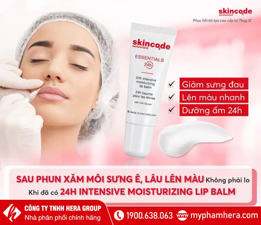 son dưỡng phục hồi môi phun xăm thẩm mĩ skincode myphamhera.com