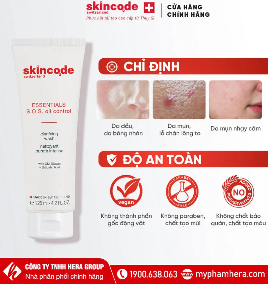 sữa rửa mặt kiềm dầu skincode myphamhera.com