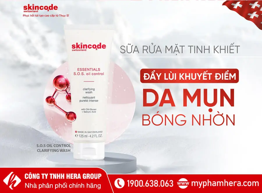 sữa rửa mặt kiềm dầu skincode myphamhera.com