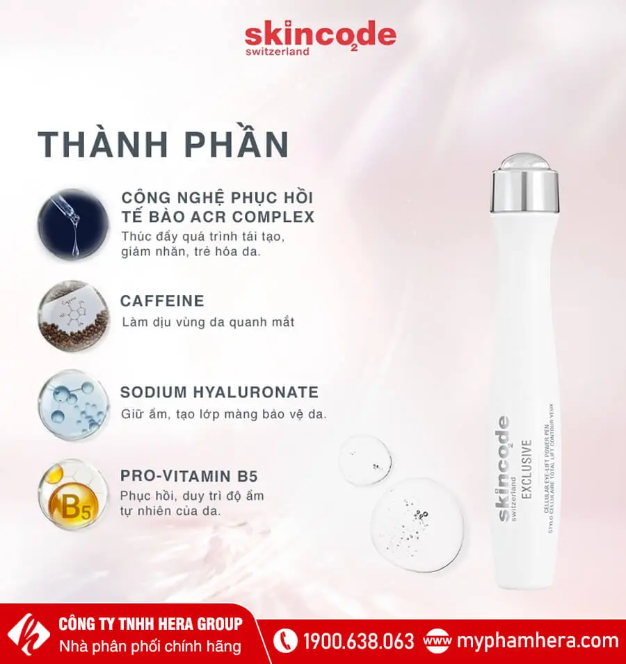 thành phần bút nâng cơ trẻ hóa da vùng mắt skincode myphamhera.com