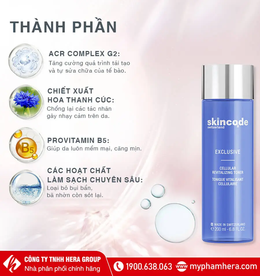 thành phần nước hoa hồng tái tạo da skincode myphamhera.com