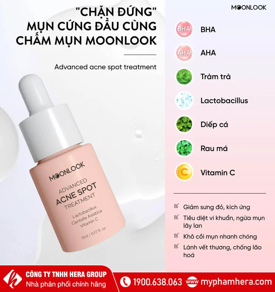 thành phần serum chấm mụn MoonLook myphamhera.com