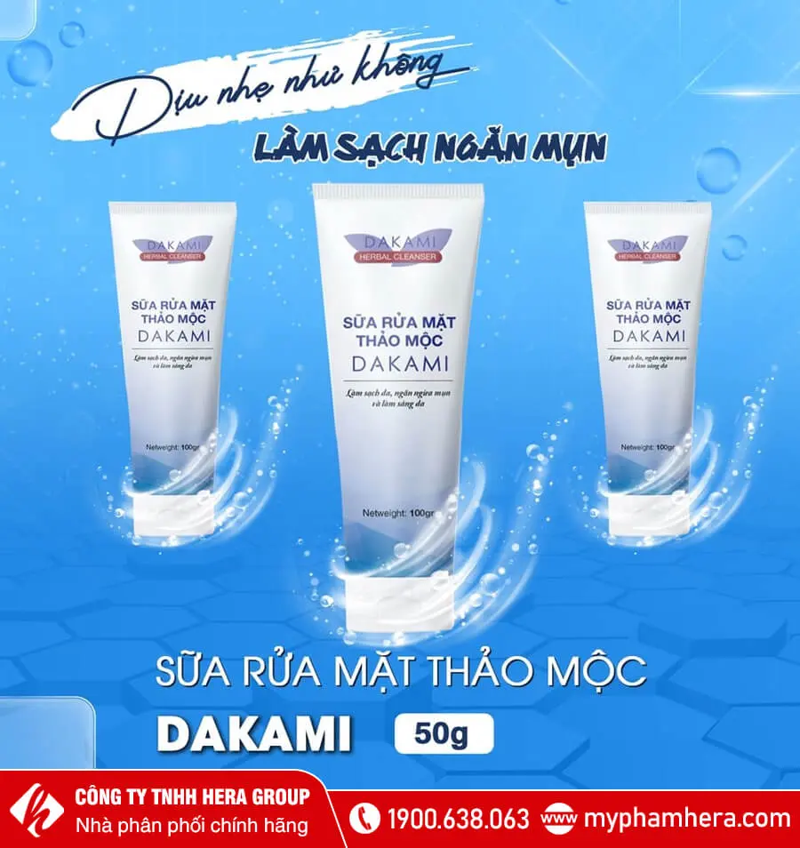 thành phần sữa rửa mặt Dakami myphamhera.com