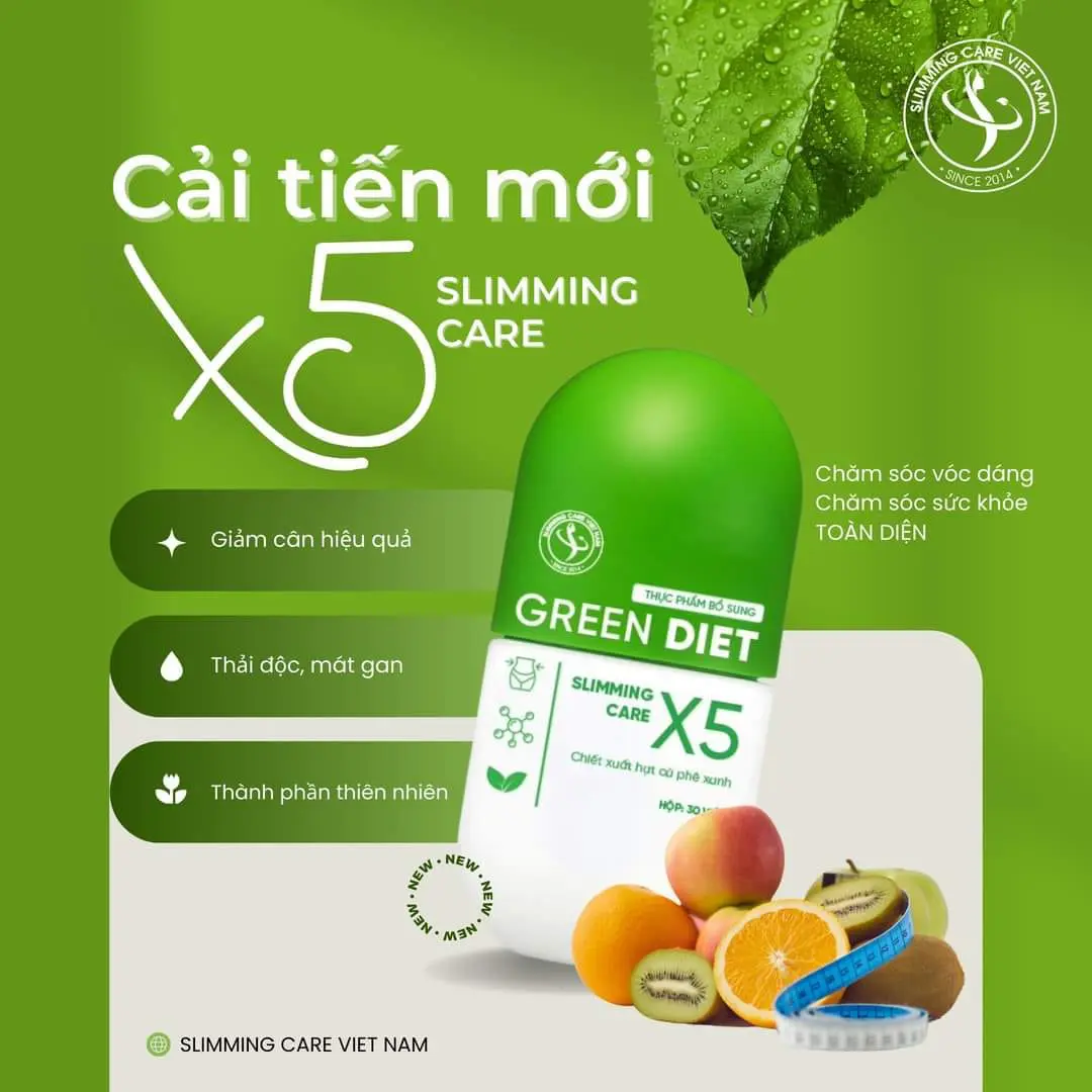 Viên giảm cân Green Diet Slimming Care X5