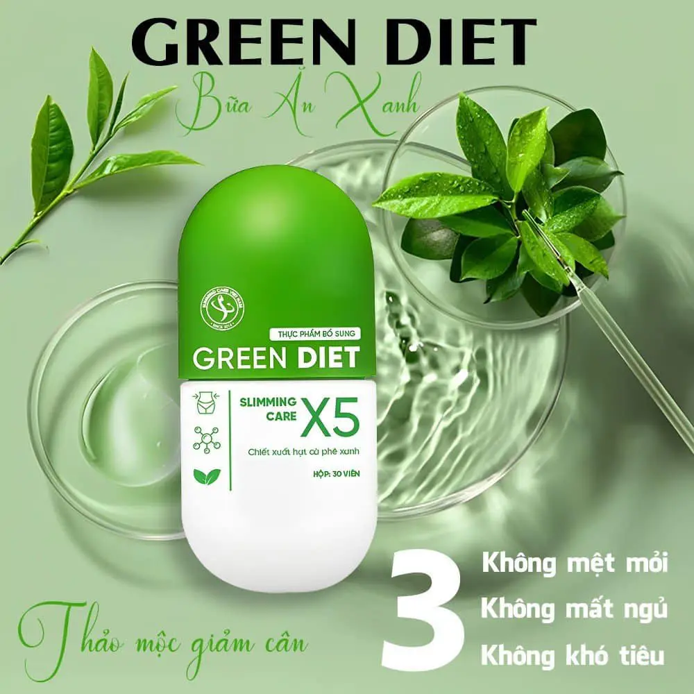 Viên giảm cân Green Diet Slimming Care X5