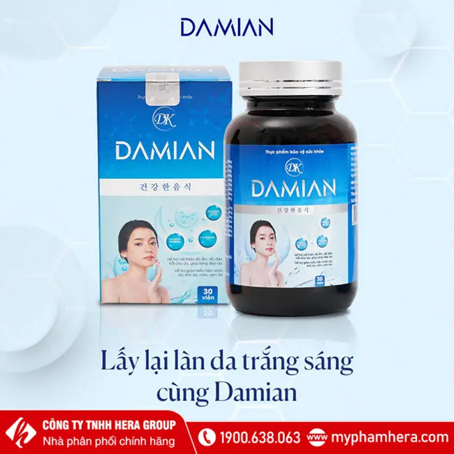 Viên uống trắng da Damian Dakami