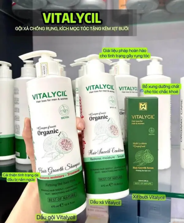 avata bộ dầu gội bưởi trị rụng tóc Vitalycil chính hãng myphamhera.com