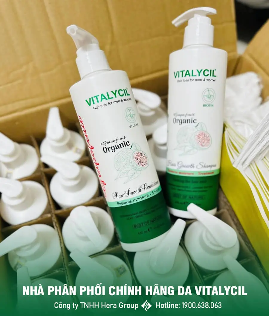 bộ dầu gội bưởi trị rụng tóc Vitalycil chính hãng myphamhera.com